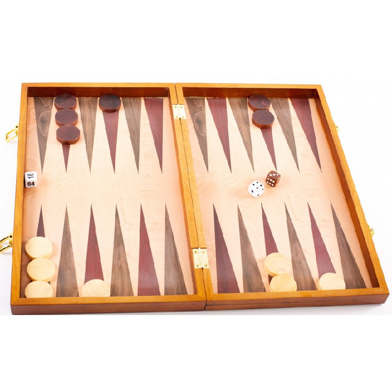 Backgammon Bois pliable 38 cm – Image 4