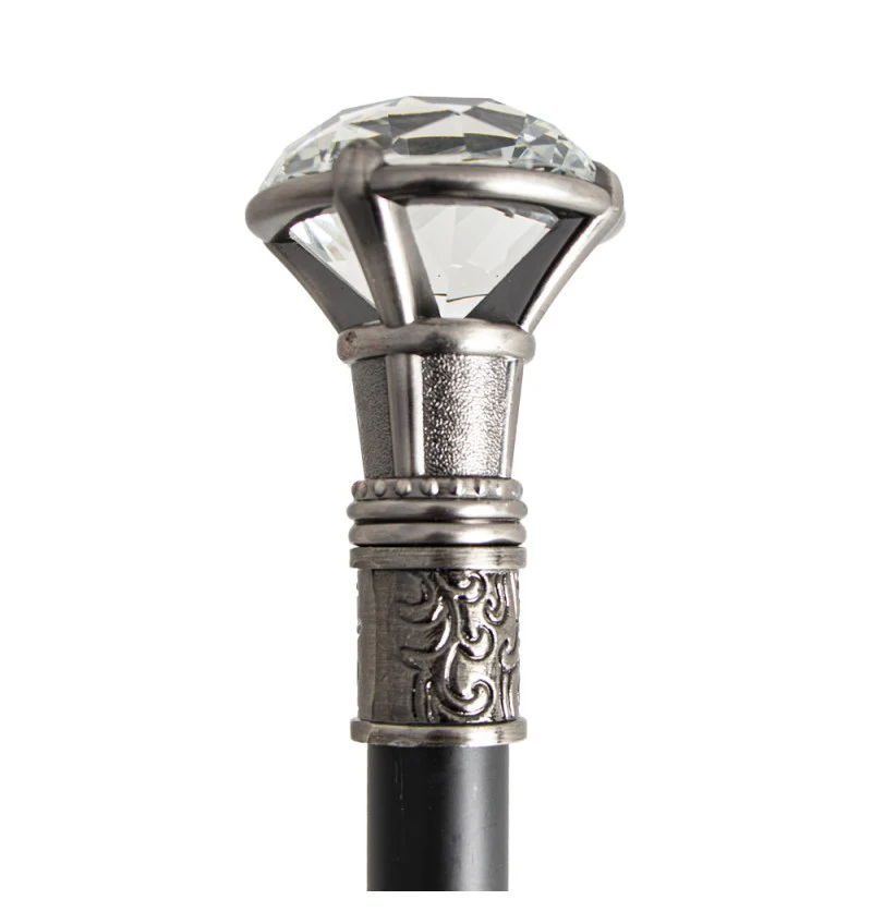 Canne Métal Pommeau Diamant Luxe / Canne Luxe Diamant / La Maison Du Déguisement – Image 2