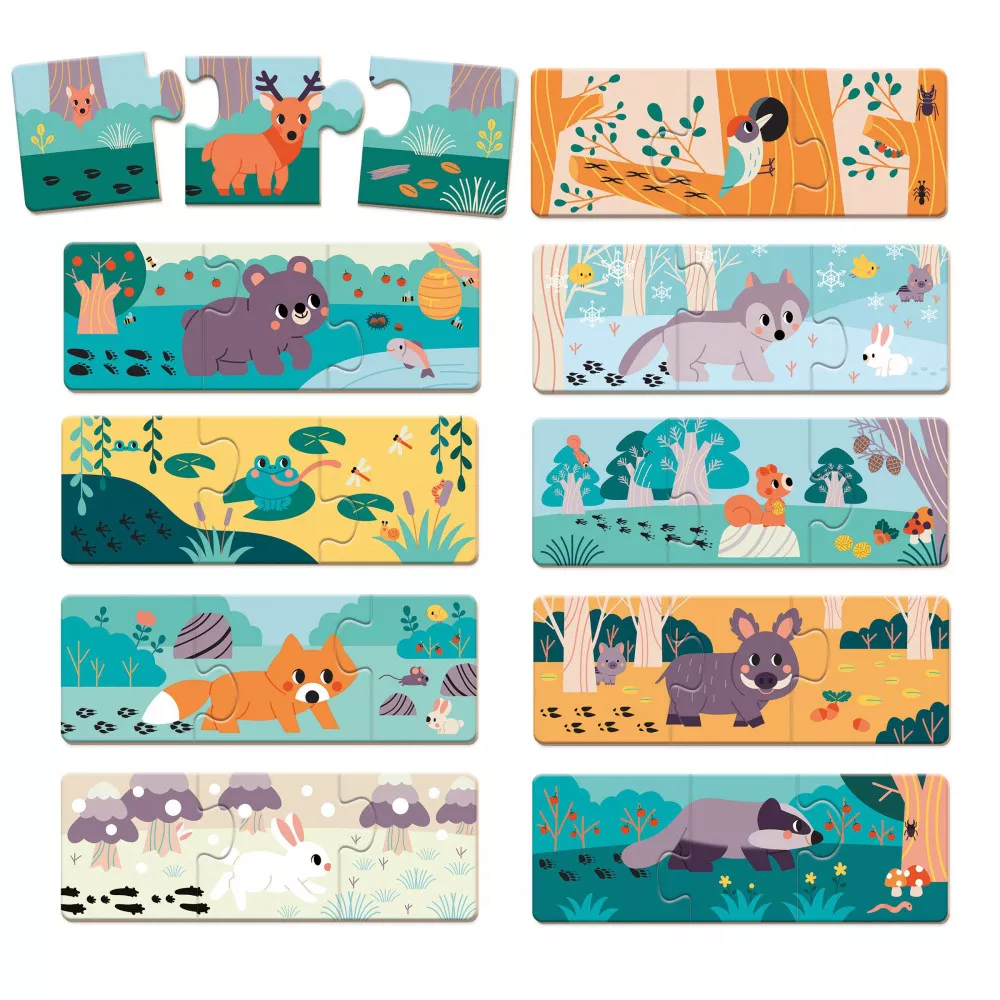 Puzzle Animaux Les Empreintes – Partenariat WWF® – Janod – Image 2